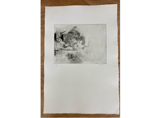 Unknown By J Wilson Unframed Pencil Etching
