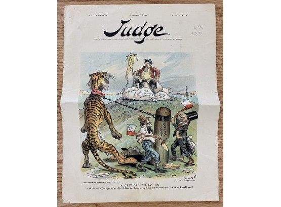 Judge Vol 33 No 834 Oct 9 1897 With Political Cartoons On Tammany Ring And Free Silver