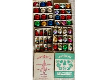 Four Boxes Of Skinny Brite Vintage Christmas Ornaments