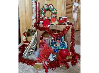 Large Lot Of Christmas Decorations