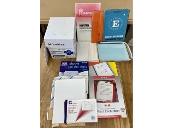 Lot Of Office Supplies And Papers