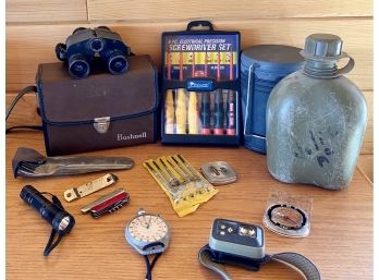 Lot Of Outdoor Supplies Incl. Bushnell Binoculars