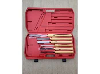 Steele X Plus Set Of 6 Wood Turning Tools With Case.