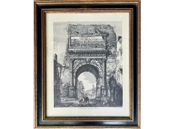 Vintage Italian Etching Of Arco Di Tito