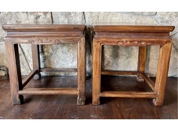 Pair Of Antique Square Chinese Tables