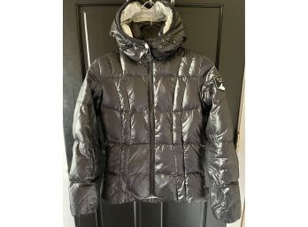 Kjus Black Puffer Jacket With Removable Hood Women's Size 34