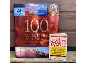 2 Books Including 100 Wonders Of The World  Large Coffee Table Book
