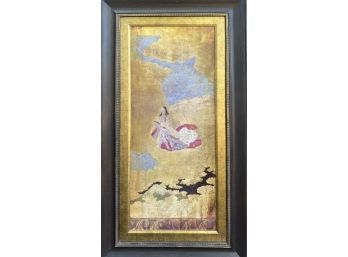 Great Looking Chinese Print On Board With Beautiful Frame