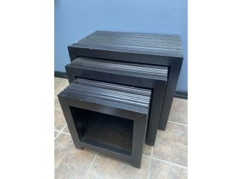 3 Carved Wood Nesting Side Tables From Pier 1 Imports