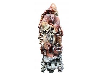 Vintage Carved Stone Chinese Statue
