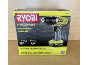 Ryobi 12v Drill W/battery And Charger