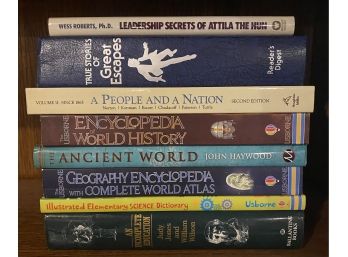 Lot Of 8 Books Including Encyclopedia Of World History And More