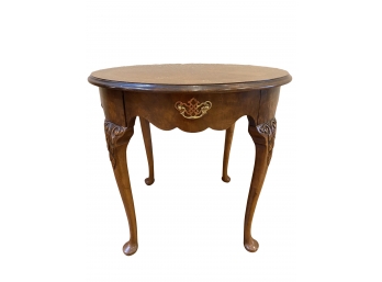 Baker Furniture Wood Round Side Table