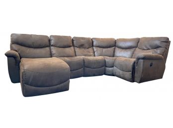 Lazy Boy Brown Micro Fiber Sectional Sofa