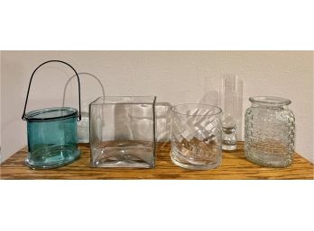 5 Pc. Glass Vase Lot