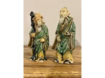 2 Beautiful Ceramic Men Figurines