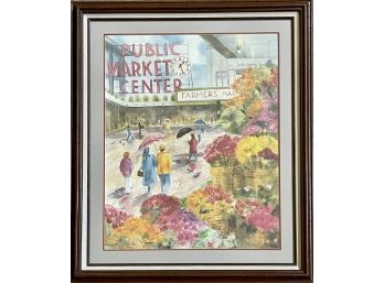 Farmer's Market Framed Print