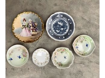 Assorted Decorative Plates Including Nippon, Limoges And More- 6 Pcs.