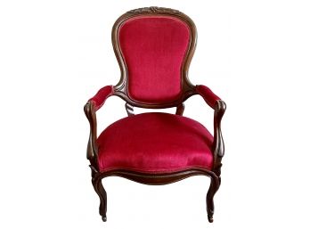 Victorian Parlor Chair On Casters