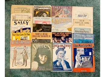 Antique Lot Of Sheet Music- Great Graphics