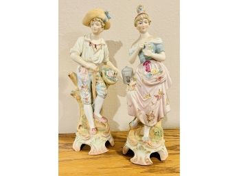 2 Victorian Figurines By AA Japan