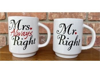 Mr. & Mrs. Right Mugs