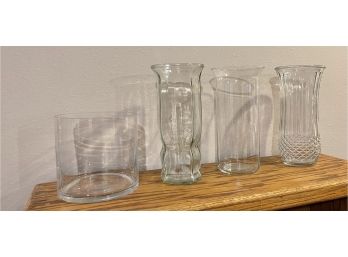 4 Pc. Glass Vase Lot