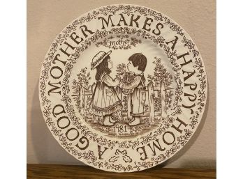 'A Good Mother Makes A Happy Home' Decorative Plate