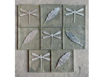 Lot Of 8 Leaves & Dragonfly Coasters