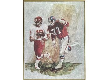 Framed Denver Broncos Limited Edition Prints Signed By Lyle Alzado #77