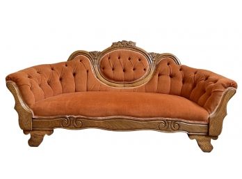 Victorian Parlor Sofa Orange