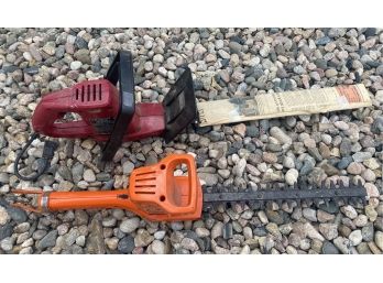 Lot Of 2 Hedge Trimmers Including Black & Decker And Craftsman