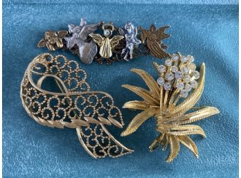 Three Costume Brooches Including BSK