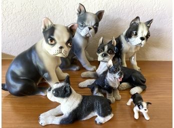 Awesome Porcelain Collection Of Boston Terriers