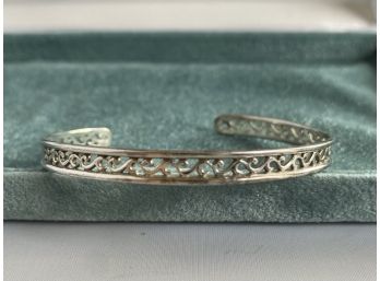 Sterling Silver Reticulated Bangle