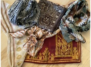 Collection Of 6 Scarves Including Silk & Smithsonian Institute