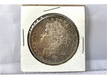 1880 'S' Mint Mark E. Pluribus Unum United States Silver Liberty Morgan Dollar Coin