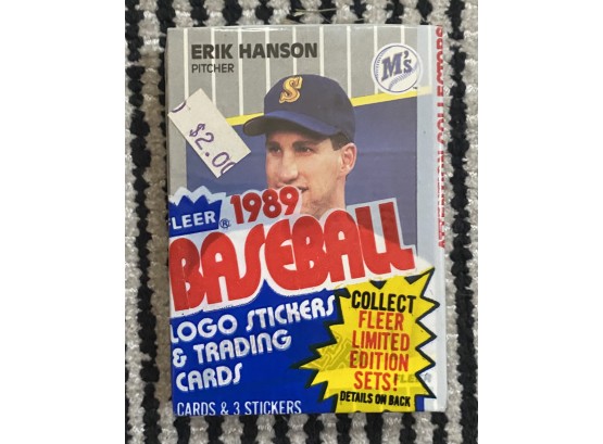 1989 Fleer Baseball Logo Stickers And Trading Cards Pack