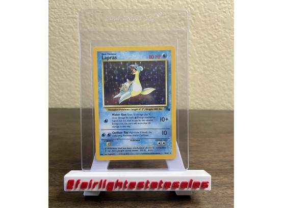 Lapras 10/62 Holo Rare  Pokemon Card Fossil Set 1999