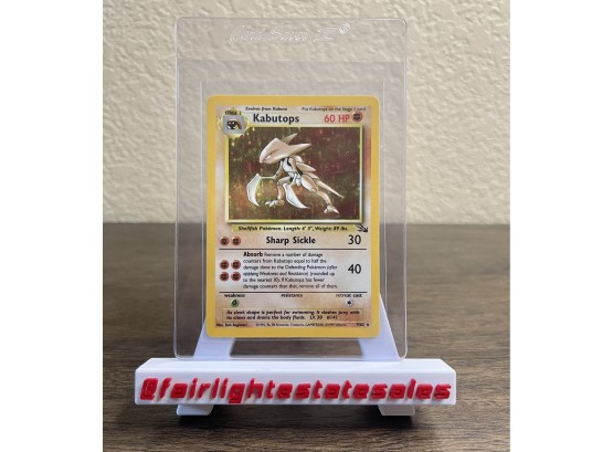 Kabutops - Holo Rare - Vintage 1999 9/62 Fossil Set Pokemon Card