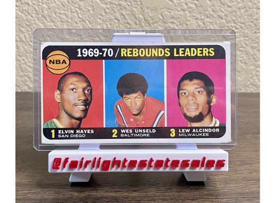 1970 Topps Basketball 1969-70 Rebound Leaders Hayes / Unseld / Alcindor #5