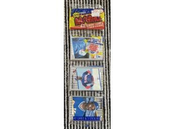 1989 Fleer Baseball Logo Stickers And Trading Cards Pack Three Pack