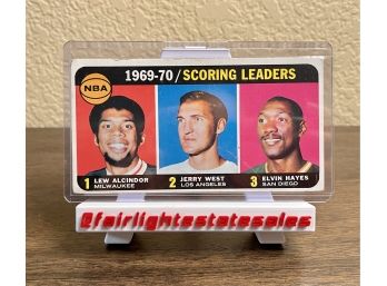 1970 Topps Basketball Scoring Leaders Lew Alcindor Jerry West Hayes #1
