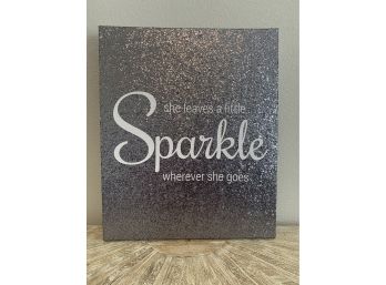 'She Leaves A Little Sparkle Wherever She Goes' Glitter Wall Art