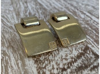 GIVENCHY Vintage Gold Tone Earrings