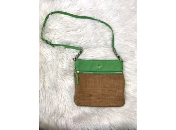 Kate Spade Straw/Green Street Crossbody Bag
