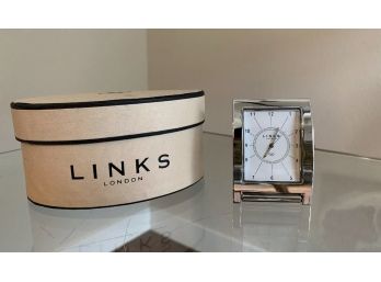 Links Of London Silver Plated Desk Clock