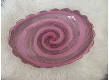 Large Oval Murano Glass Dish