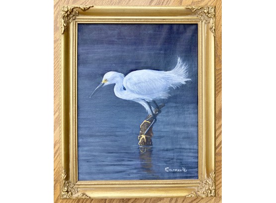 Original Painting Of Stork By Coleman '96