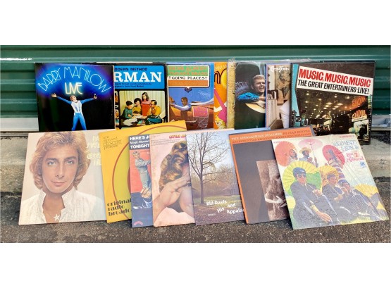 Lot Of Records Including Tony Mottola, Barry Manilow, And Elton John
